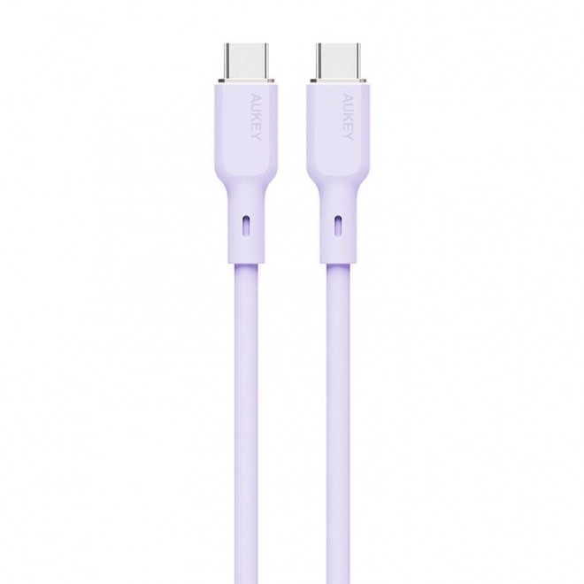 Kabel USB-C na USB-C Aukey CB-SCC102, 100W, 1,8 m (levandulová)