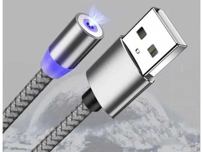 Magnetický nabíjecí kabel 3v1 micro type-c usb lightning 1m