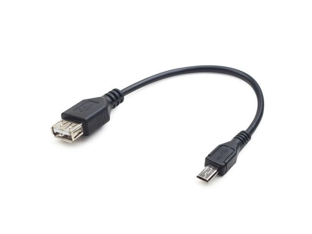 USB MICRO BM->AF USB 2.0 OTG KABEL 15 cm dlouhý konektor