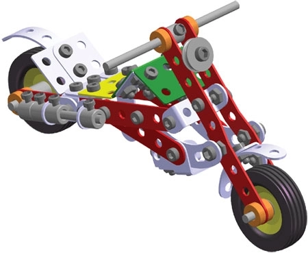 Merkur 011 Motocykl - 222 dílů