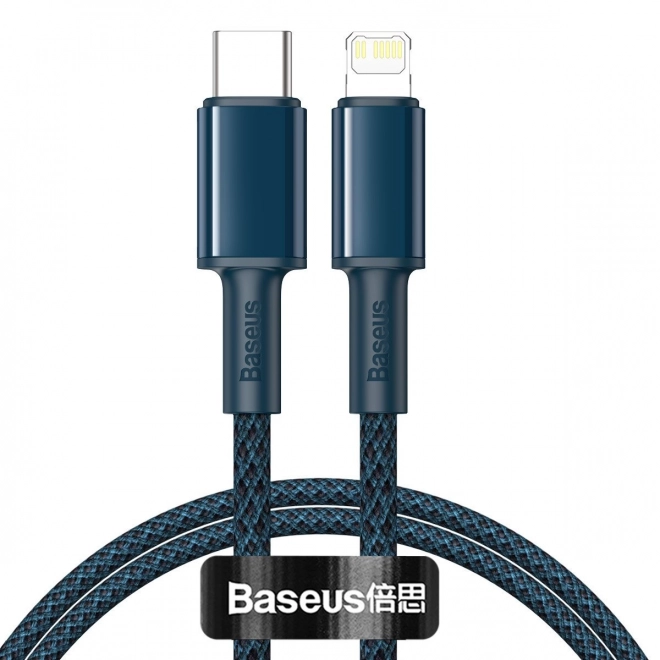 Baseus High Density Braided Cable Type-C to Lightning, PD, 20W, 2m (modrý)