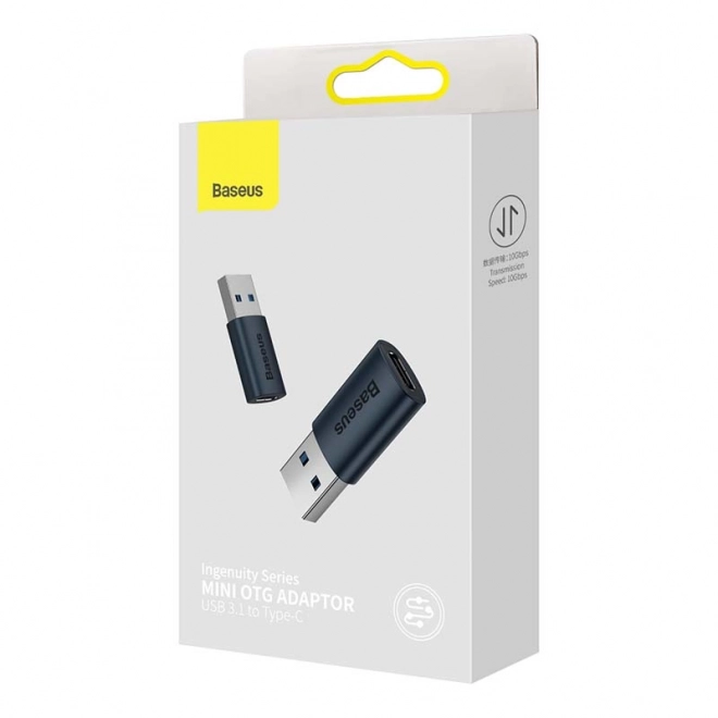 Baseus Ingenuity adaptér USB-A na USB-C OTG (modrý)