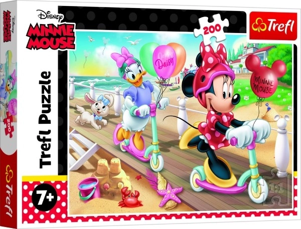 Puzzle Minnie na pláži/Disney Minnie 200 dílků 48x34cm v krabici 33x23x4cm