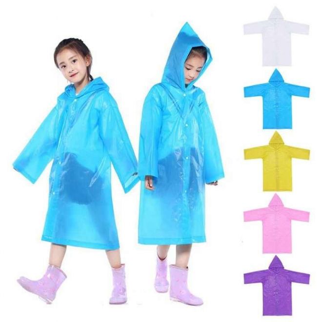 Dětská pláštěnka do deště - bílá