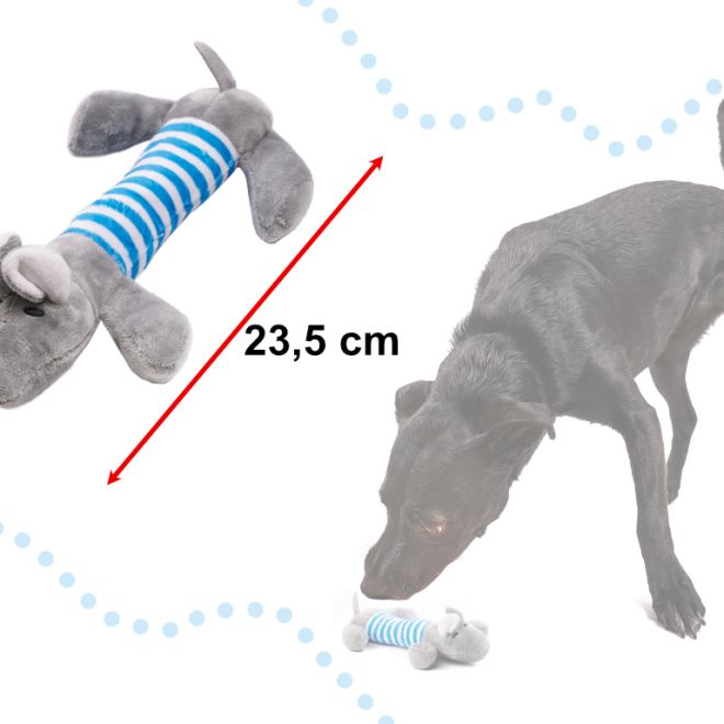 Žvýkací hračka pro psy - plyšový pískací slon