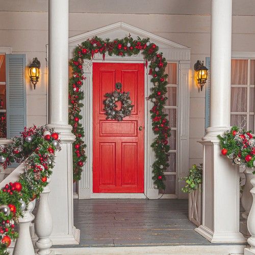 Vánoční věnec - Dekorace na dveře 60 cm