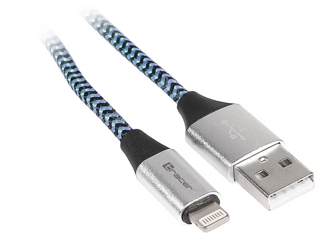 Kabel USB 2.0 iPhone AM lightning 1,0 m černý/modrý