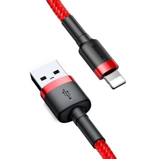 Baseus Cafule USB Lightning Cable 2,4A 0,5m - červený