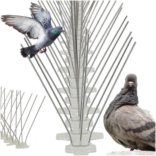 Kovové hroty pro holuby 50cm x 11cm x 4cm