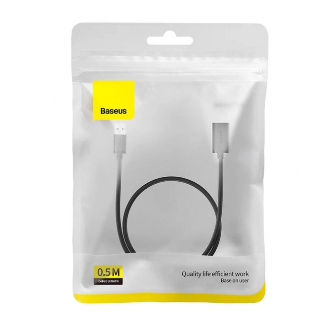 Prodlužovací kabel USB 2.0 Baseus samec - samice, řada AirJoy, 0,5 m (černý)