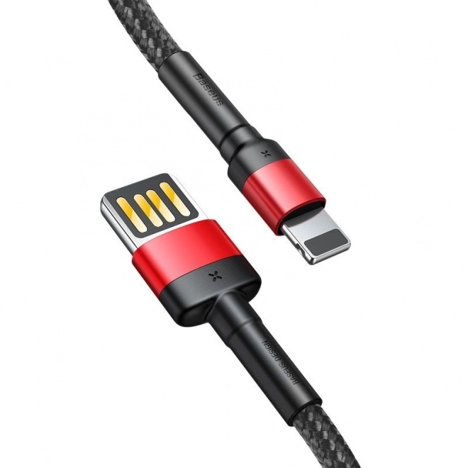 Baseus Cafule Oboustranný kabel USB Lightning 2,4 A 1 m (černo-červený)