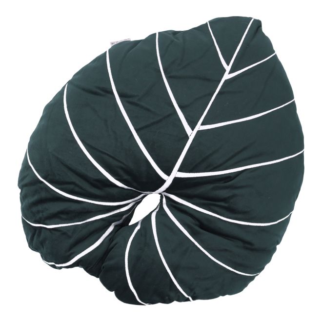 Dekorační plyšový polštář ve tvaru listu - typ 4