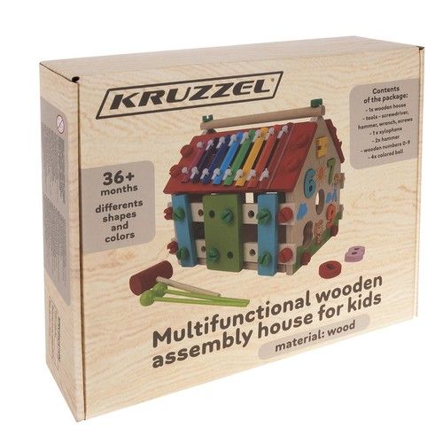 Vzdělávací dřevěný domeček Kruzzel 22564