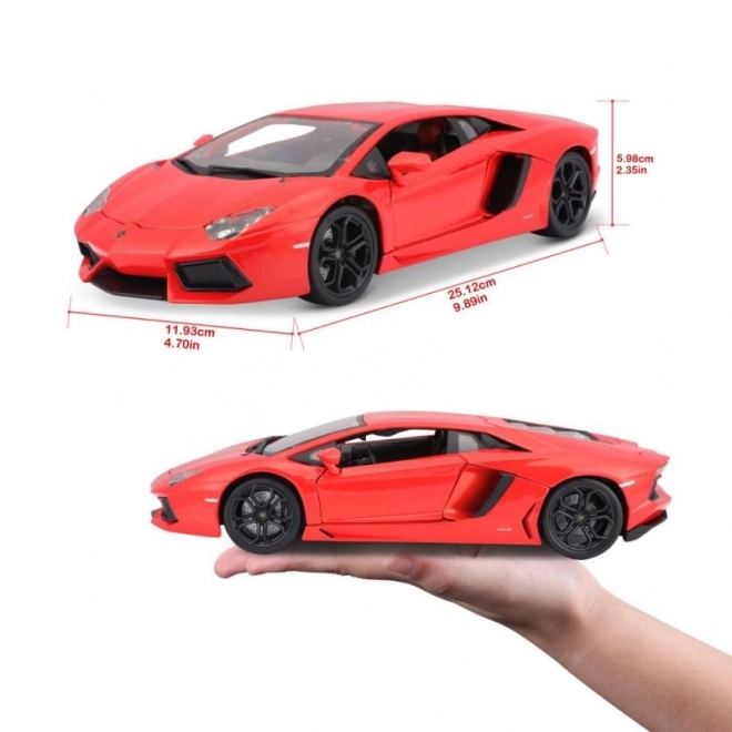 Bburago Lamborghini Aventador 1:18 oranžová 18-11033