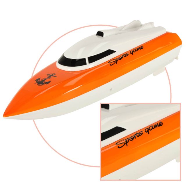RC mini motorový člun – Oranžový
