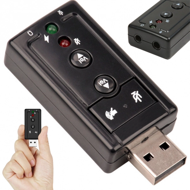 Usb zvuková karta s mikrofonním konektorem