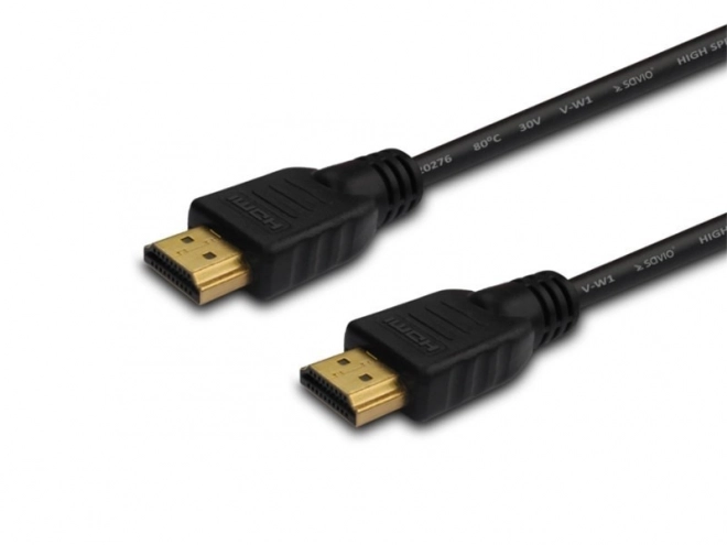 Kabel HDMI (M) 10 m, černý, zlaté koncovky, vysokorychlostní v1.4, ethernet/3D, CL-34