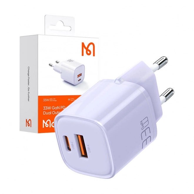 Nabíječka GaN 33W Mcdodo CH-0155 USB-C, USB-A (fialová)