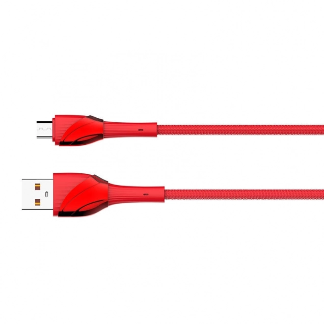 LDNIO LS662 USB - Micro USB 2m, 30W kabel (červený)