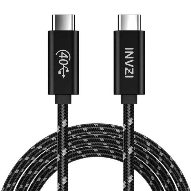 Kabel USB-C / USB4.0, INVZI, INVUSB4, Gen3, 240W, 40Gbps, 2m (černý)