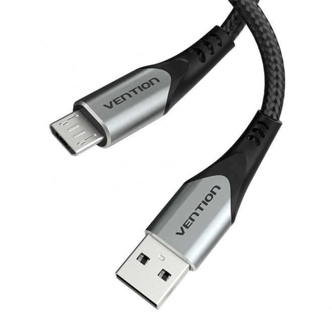 USB kabel Vention s rychlým nabíjením 0,25m šedý