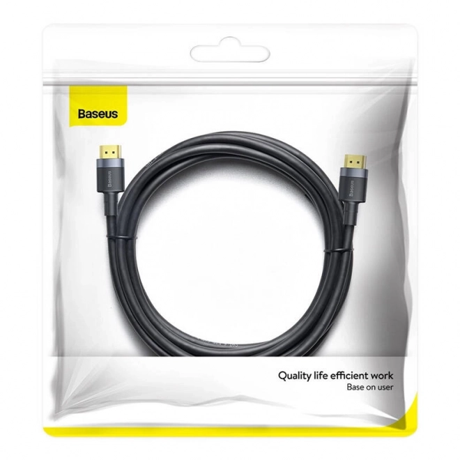 Baseus Cafule 4KHDMI Male To 4KHDMI Male Adapter Cable 1m - černý