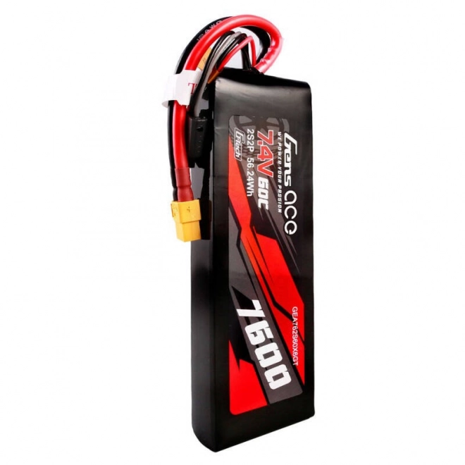 Gens ace G-Tech 7600mAh 7.4V 60C 2S2P Lipo baterie PC mat Battery