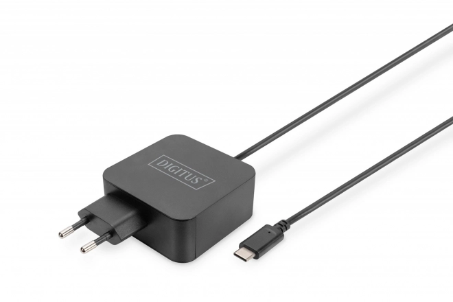 Napájecí nabíječka 1x USB-C PD 3.0 max. 65W integrovaný kabel 1,2 m černý