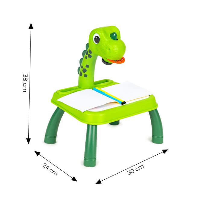 Projektor na kreslení dinosaurů, 12 fixů, 24 předloh