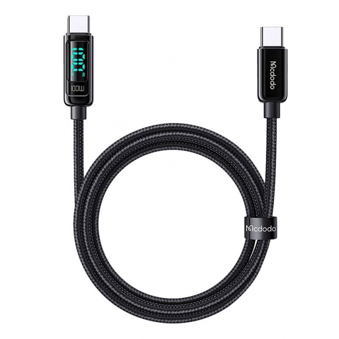 Mcdododo CA-8820 100W kabel USB-C na USB-C, 1,2 m (černý)