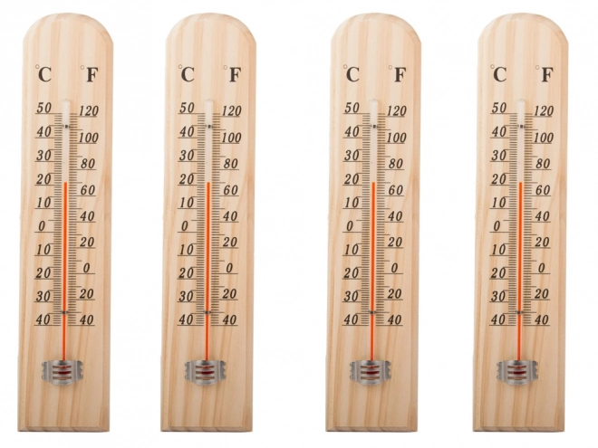 Dřevěný teploměr velký pro vnitřní i venkovní použití