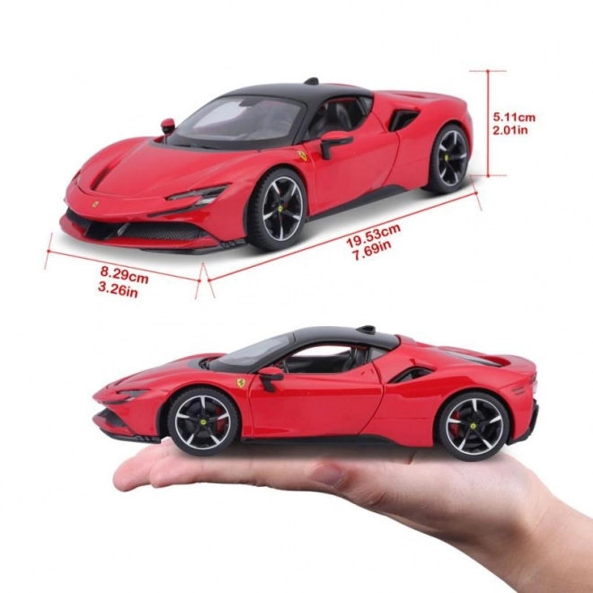 Bburago 1:24 Ferrari Top SF90 Stradale Red