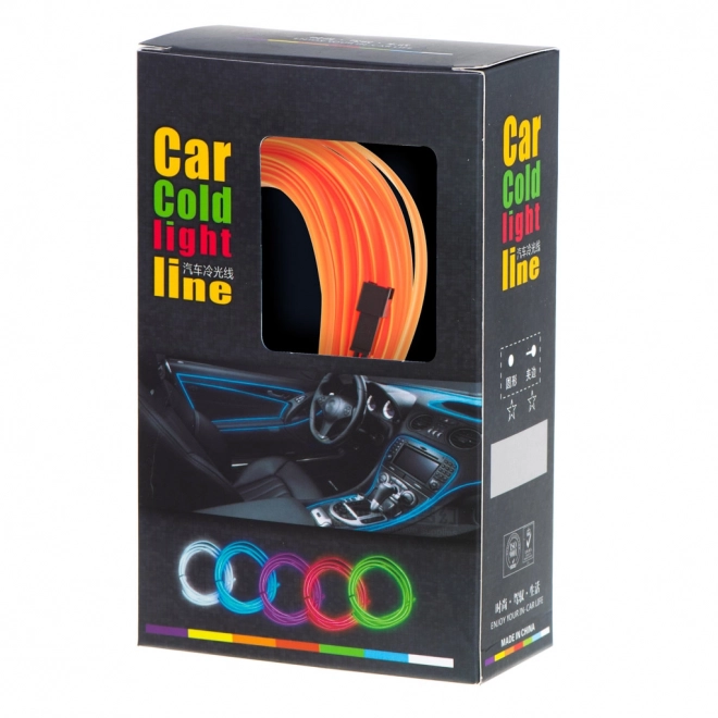 LED ambientní osvětlení do auta / auto USB / 12V páska 5m oranžová