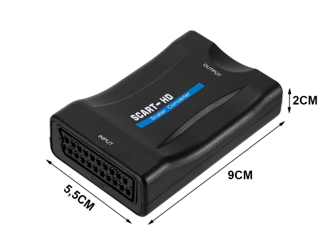 Adaptér hdmi na scart av euro full hd převodník