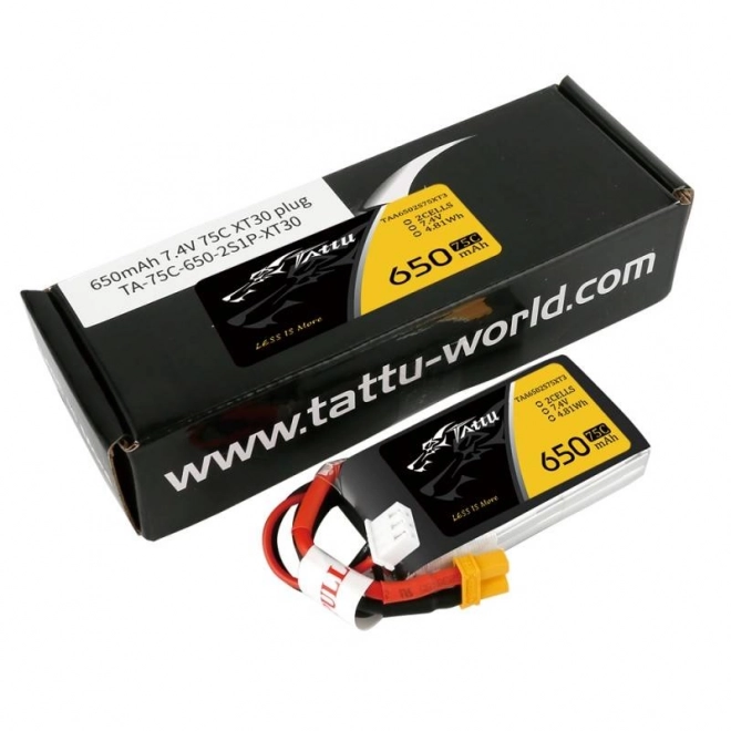 Baterie Tattu 650mAh 7,4V 75C 2S1P