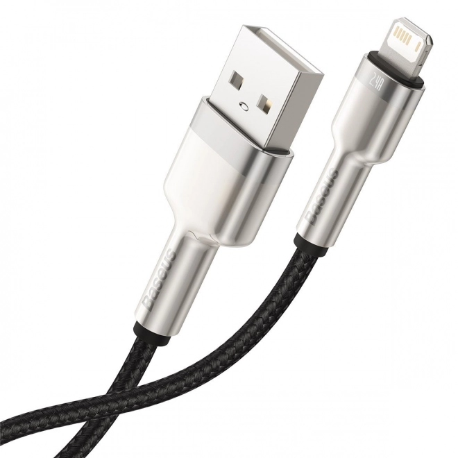 USB kabel pro Lightning Baseus Cafule, 2,4A, 1m (černý)