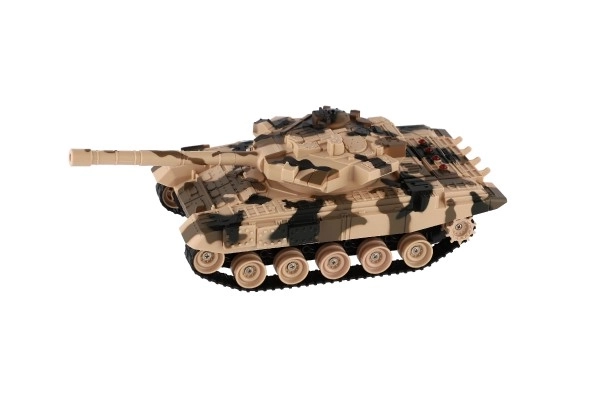 Tank RC plast 27cm 40MHz na baterie+dobíjecí pack se zvukem v krabici 37x17x19cm