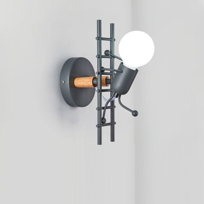Nástěnné svítidlo / nástěnná lampa Loft Humanoid - černá