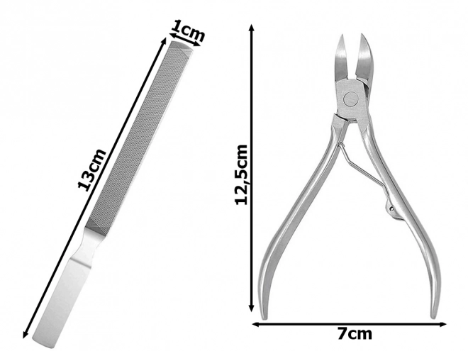 Sada na zarostlé nehty a nůžky na ruce