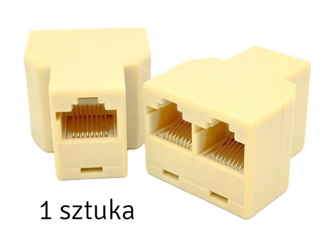 Rj45 rozbočovač z jednoho na dvě zásuvky