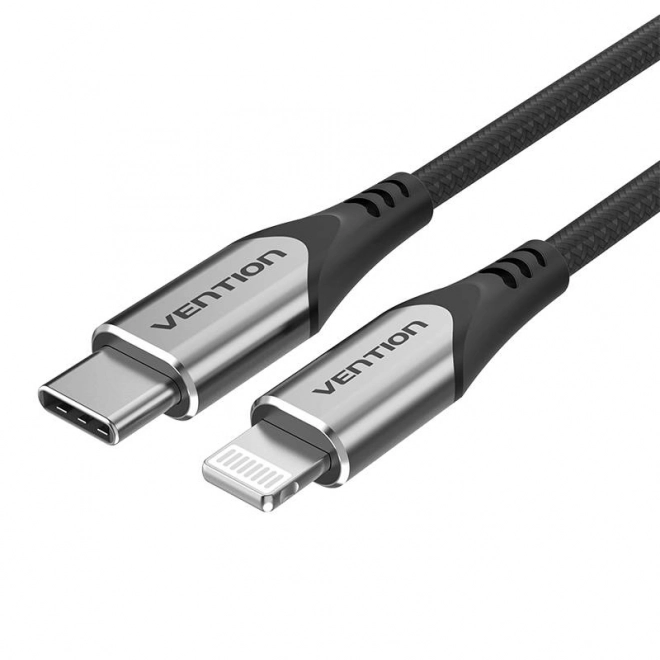 Kabel USB-C 2.0 do Lightning Vention TACHF MFi 3A 1m (šedý)