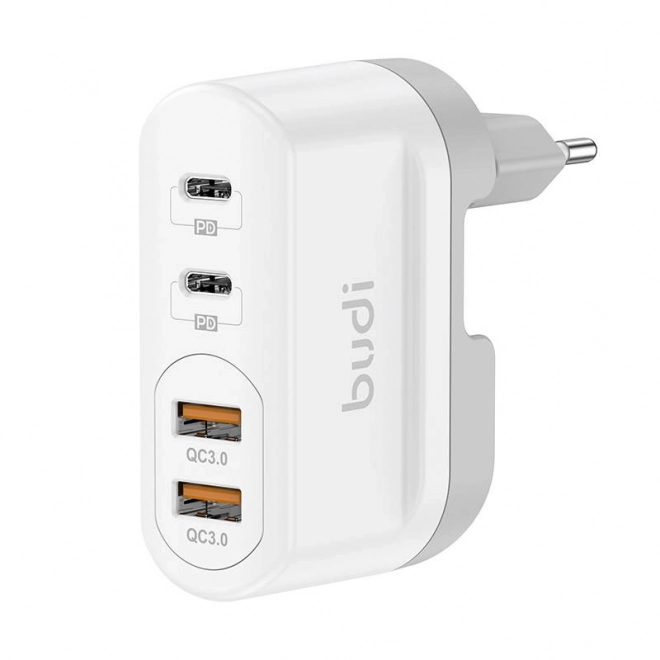 Nástěnná nabíječka, Budi 2xUSB-A, 2xUSB-C, 40W