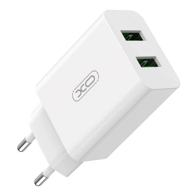 Nástěnná nabíječka XO L119 2x USB-A , 18 W (bílá)