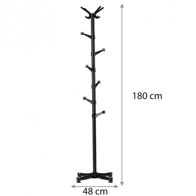 Stojanový věšák na šaty, černý