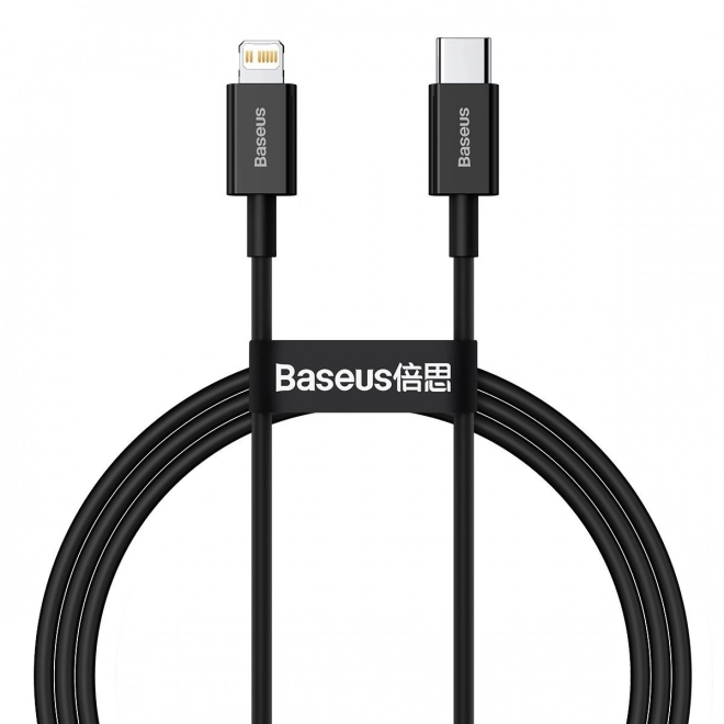 Kabel Baseus Superior Series USB-C na iP, 20W, PD, 1m (černý)