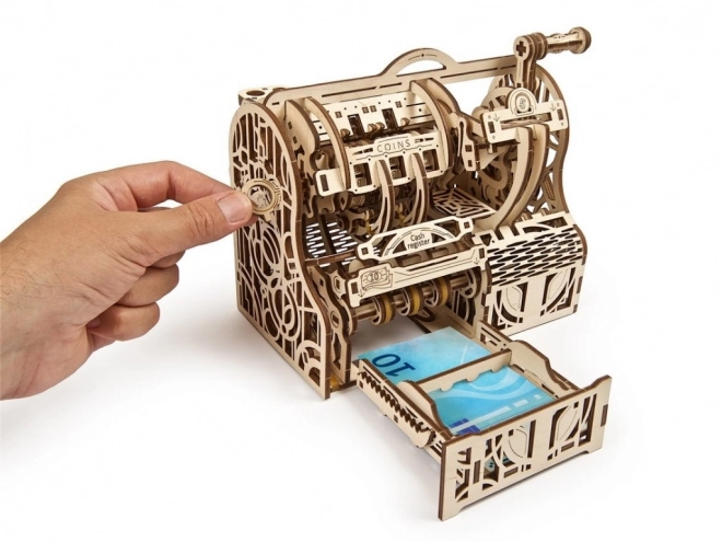 Ugears 3D dřevěné mechanické puzzle Pokladna