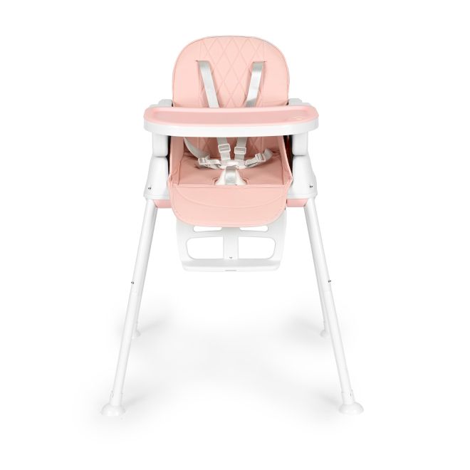ECOTOYS Skládací dětská židlička na krmení 3 v 1 růžová