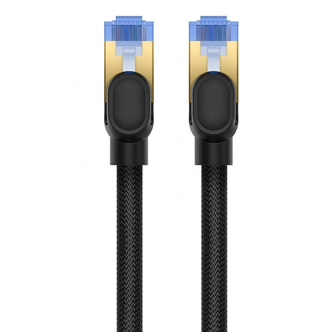 Opletený síťový kabel cat.7 Baseus Ethernet RJ45, 10Gbps, 5m (černý)