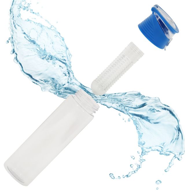 Láhev na vodu s ovocnou vložkou 800 ml modrá