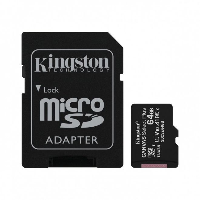 Paměťová karta MicroSD 64GB Canvas Select Plus 100MB/s adaptér